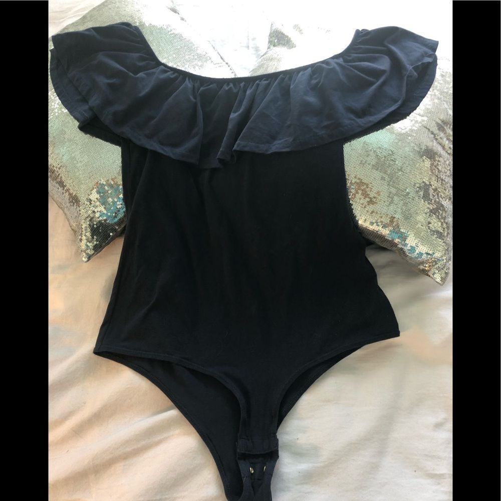 J.Crew navy blue off the shoulder bodysuit - Picture 3 of 6